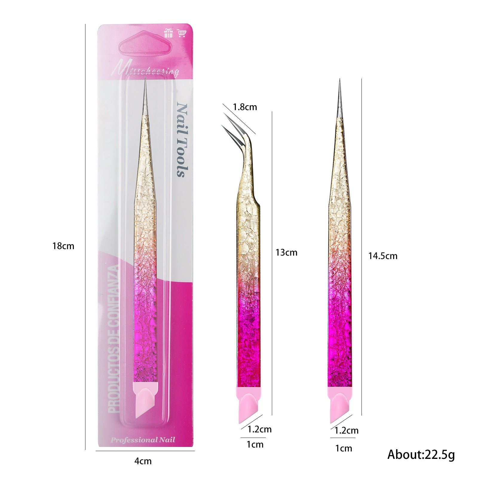 Stainless Steel Gradient Ice Tweezers Multifunctional - DTK Nail Supply
