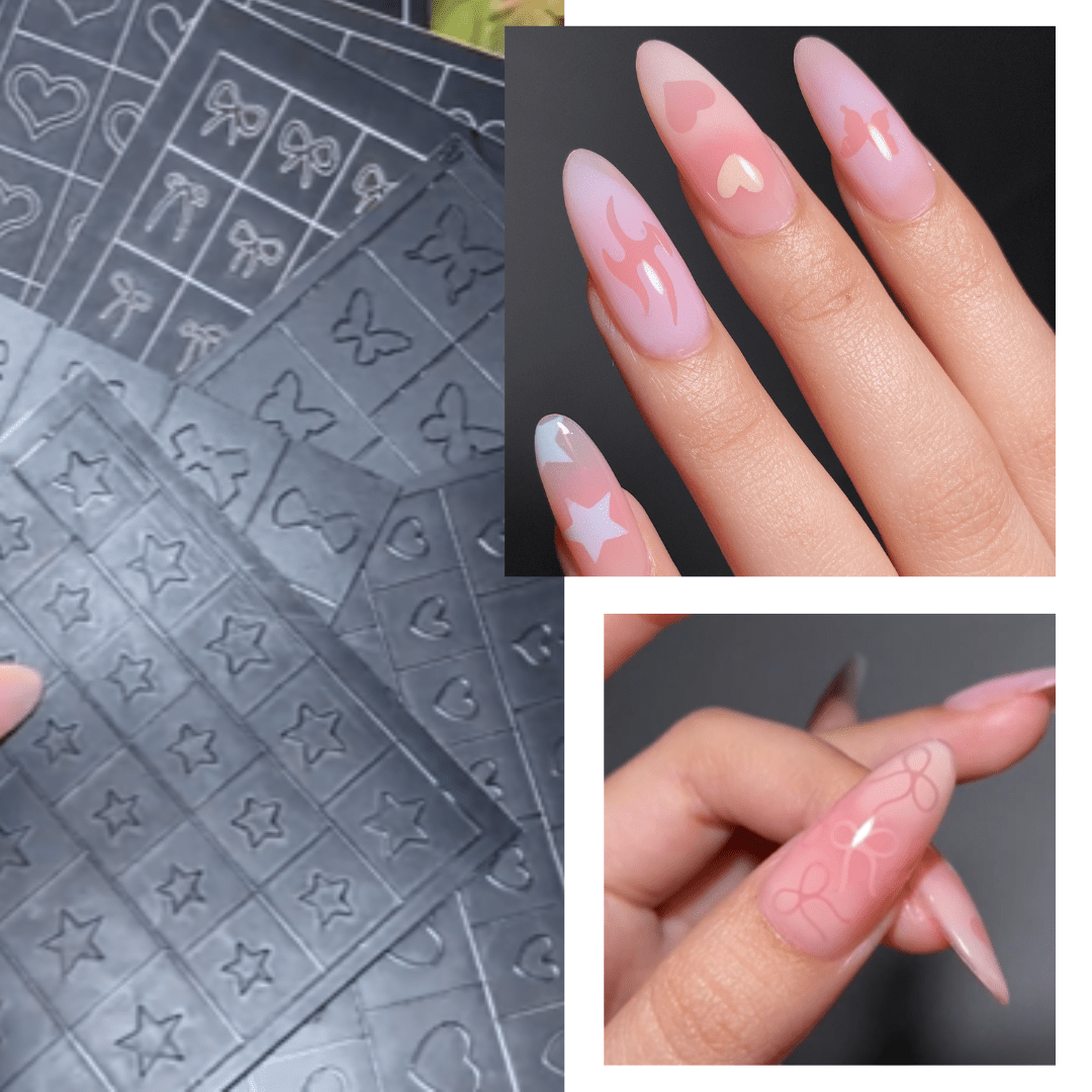 Stencil Nail Stickers - DTK Nail Supply