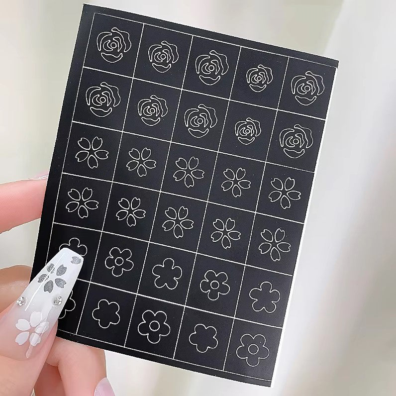 Stencil Nail Stickers - DTK Nail Supply