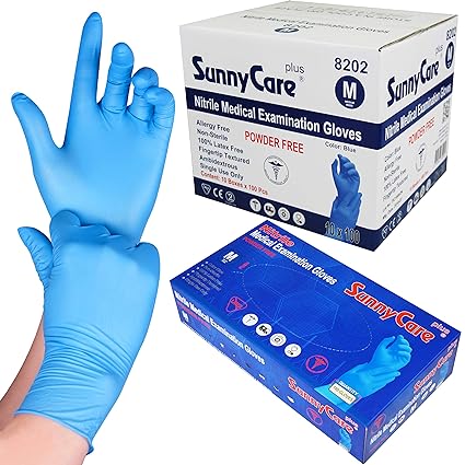 Sunnycare Nitrile Medical Examination Gloves - Size M (Box) - DTK Nail Supply