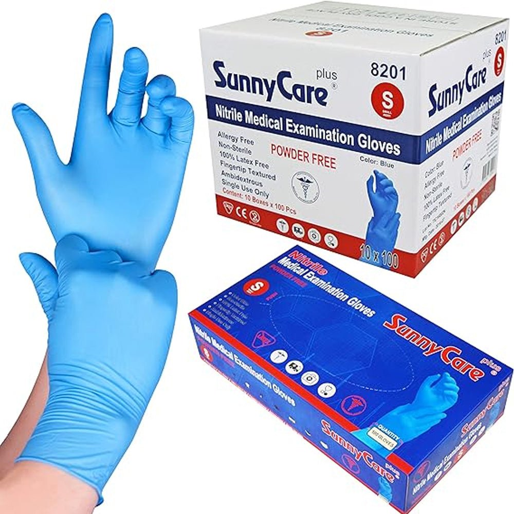 Sunnycare Nitrile Medical Examination Gloves - Size S - DTK Nail Supply