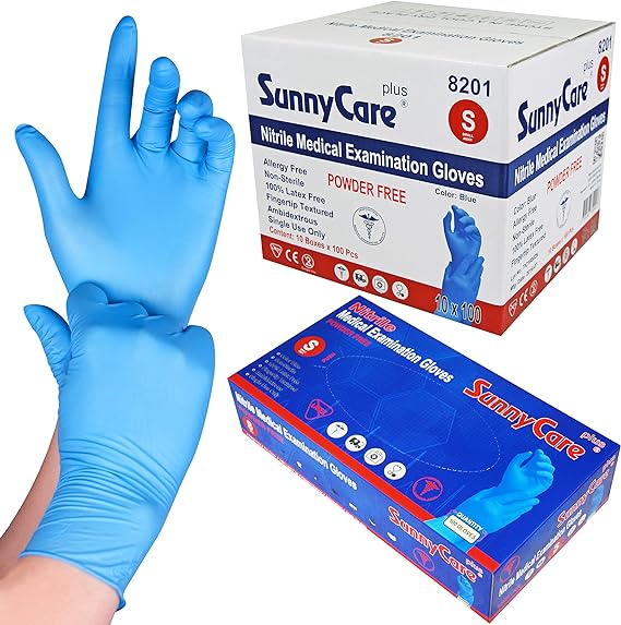 Sunnycare Nitrile Medical Examination Gloves - Size S (Box) - DTK Nail Supply