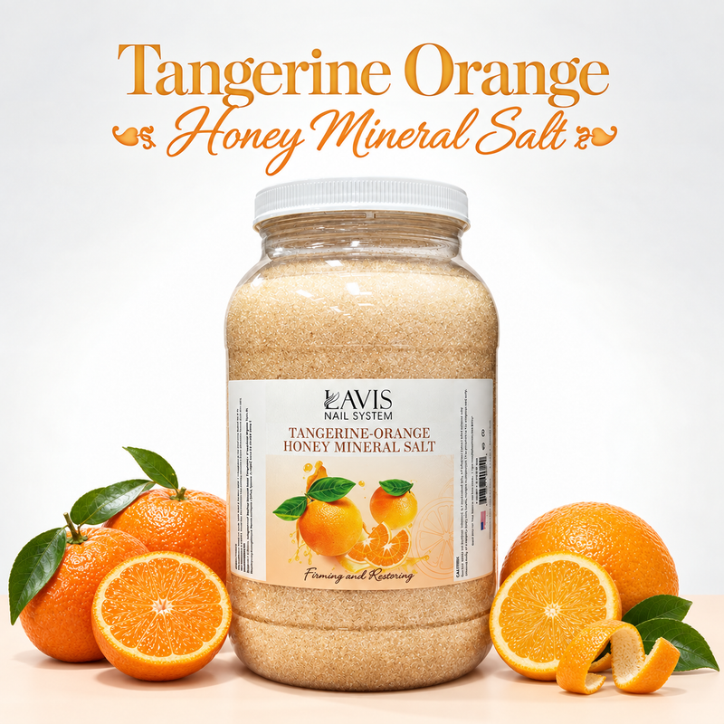 LAVIS Tangerine Orange Honey Mineral Salt — 1-Gallon Salon Soak Prep