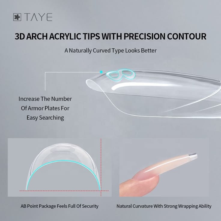 TAYE Dual Form Tips - P064 Double - Head Short Nail Form Clear - DTK Nail Supply