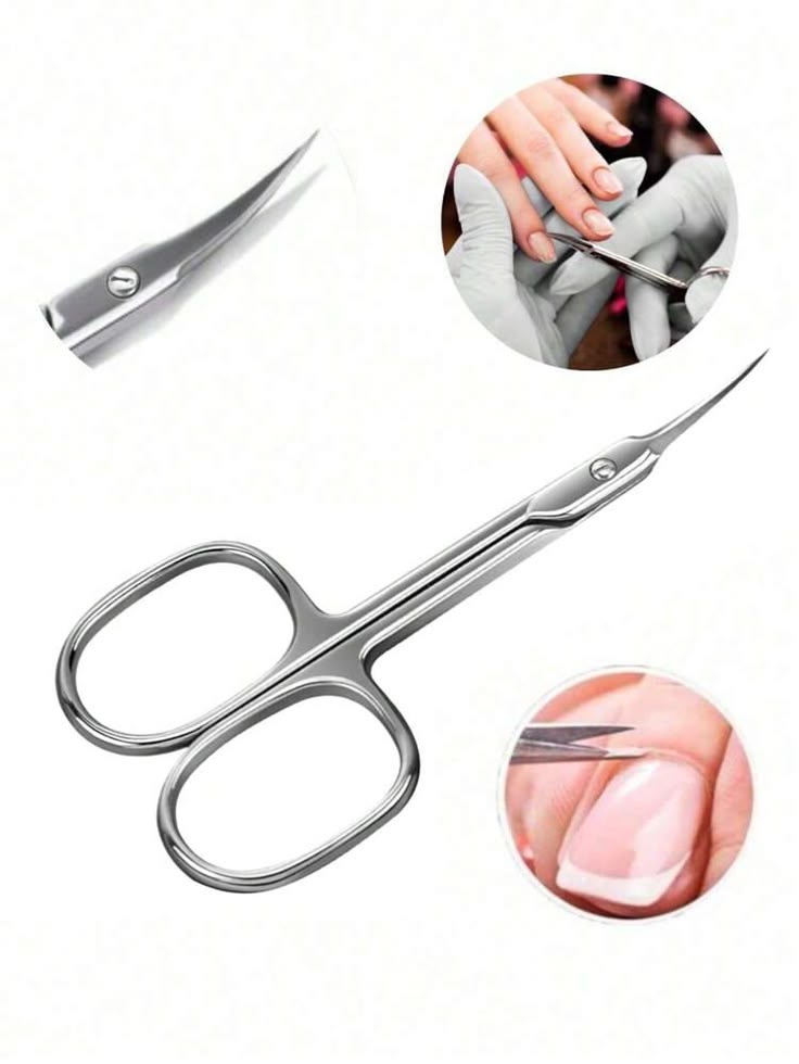 Ultra Fine Nail And Toenail Trimming Cuticle Scissors - Silver - DTK Nail Supply