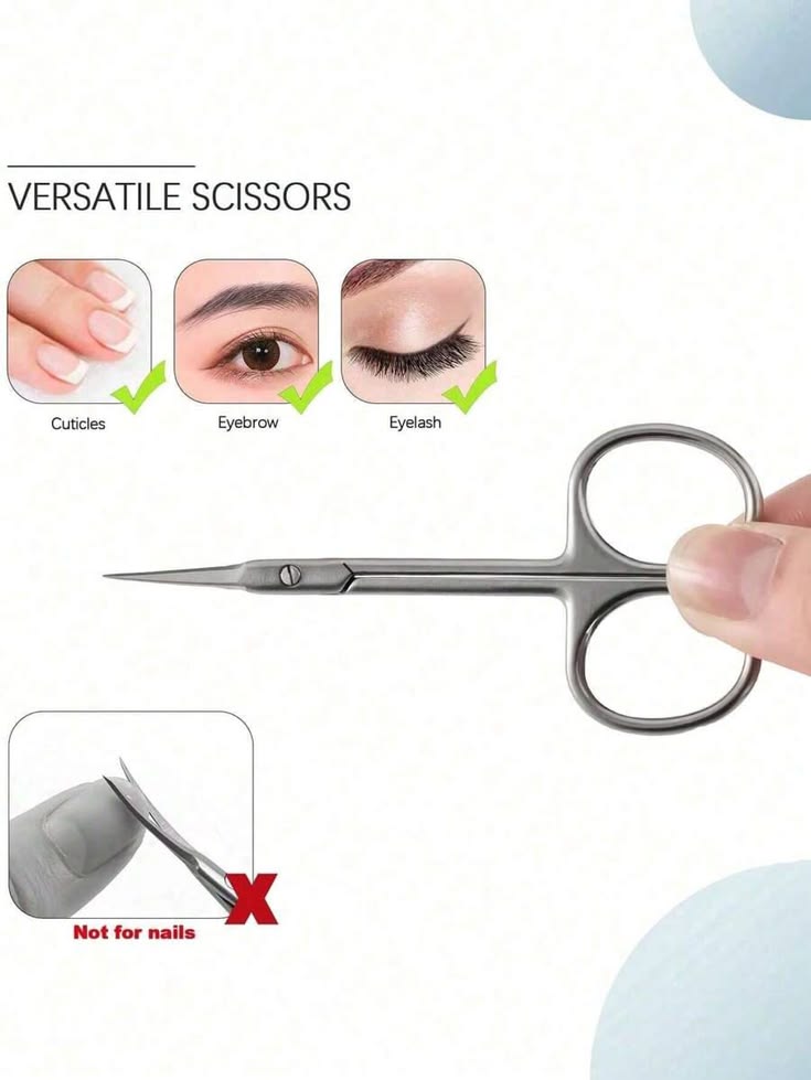 Ultra Fine Nail And Toenail Trimming Cuticle Scissors - Silver - DTK Nail Supply