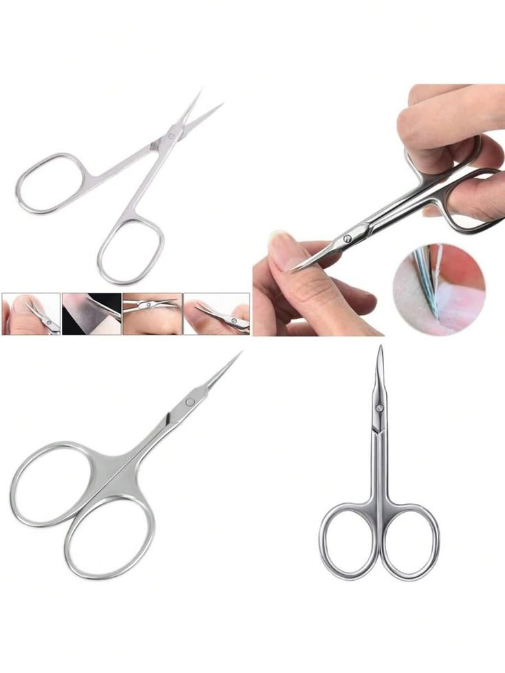Ultra Fine Nail And Toenail Trimming Cuticle Scissors - Silver - DTK Nail Supply