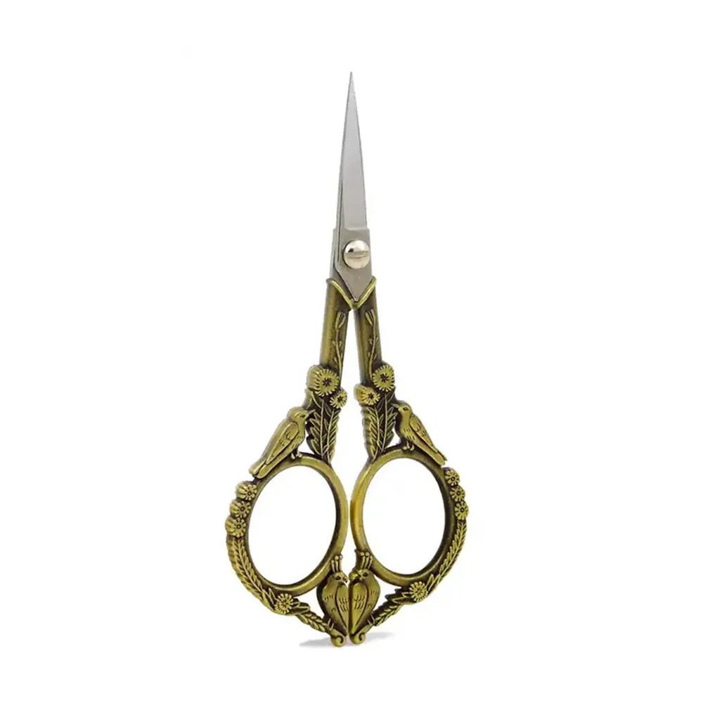 Vintage plum blossom scissors classic design - Gold - DTK Nail Supply
