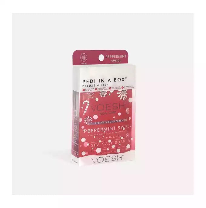 Voesh 4 In 1 Pedibox Case of 50 Pedi A Box - Peppermint Swirl - DTK Nail Supply