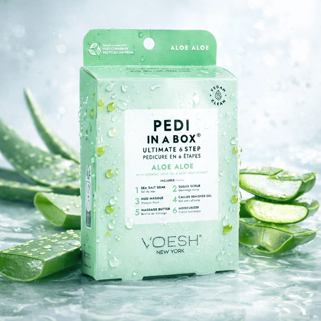 Voesh Case of 50 Pedi A Box - Ultimate 6 Step - Aloe Aloe - DTK Nail Supply