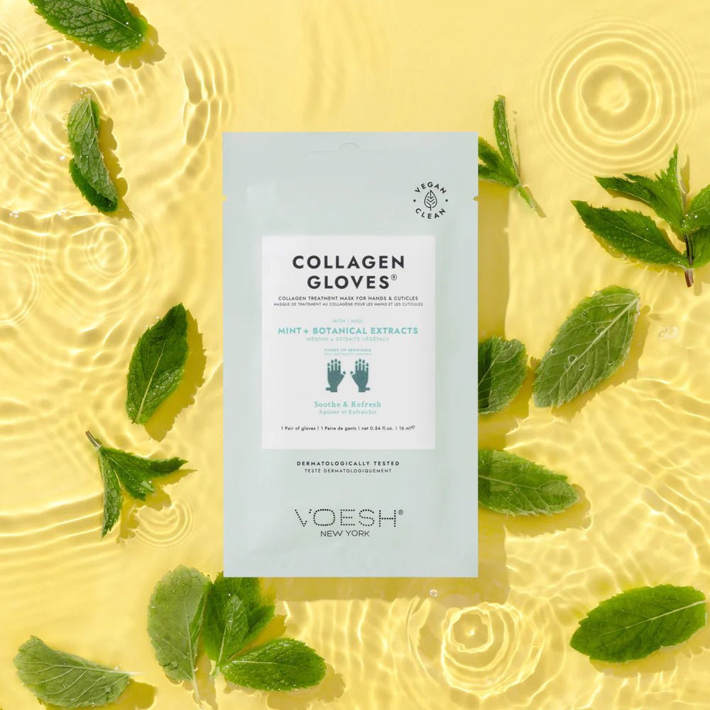 VOESH - Collagen Gloves with Mint & Botanical Extract - Case of 100 PCS - DTK Nail Supply