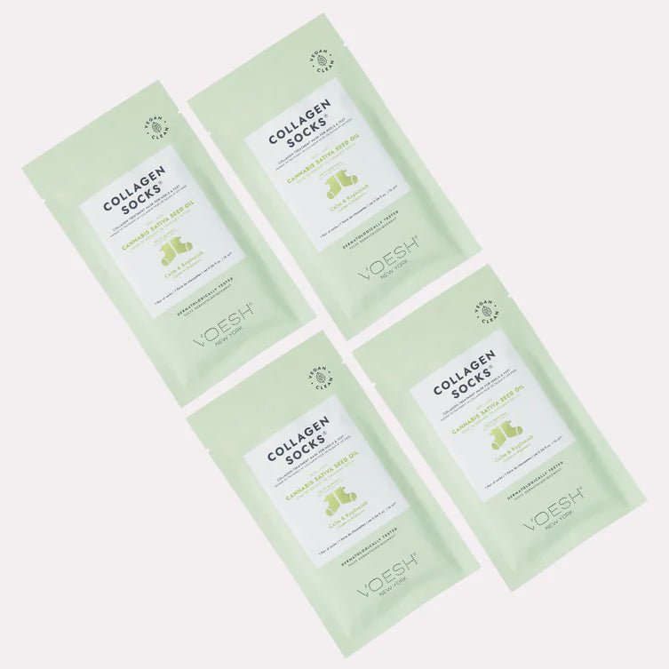 VOESH - Collagen Socks with Cannabis Sativa Seed Oil - DTK Nail Supply