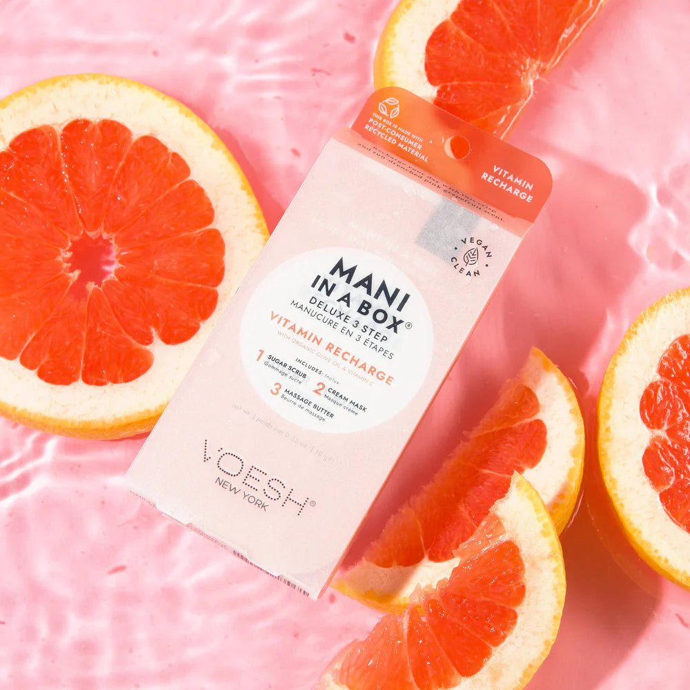 Voesh Mani In a Box Waterless 3 Step - Case of 50 Pedi A Box - Vitamin Recharge - DTK Nail Supply