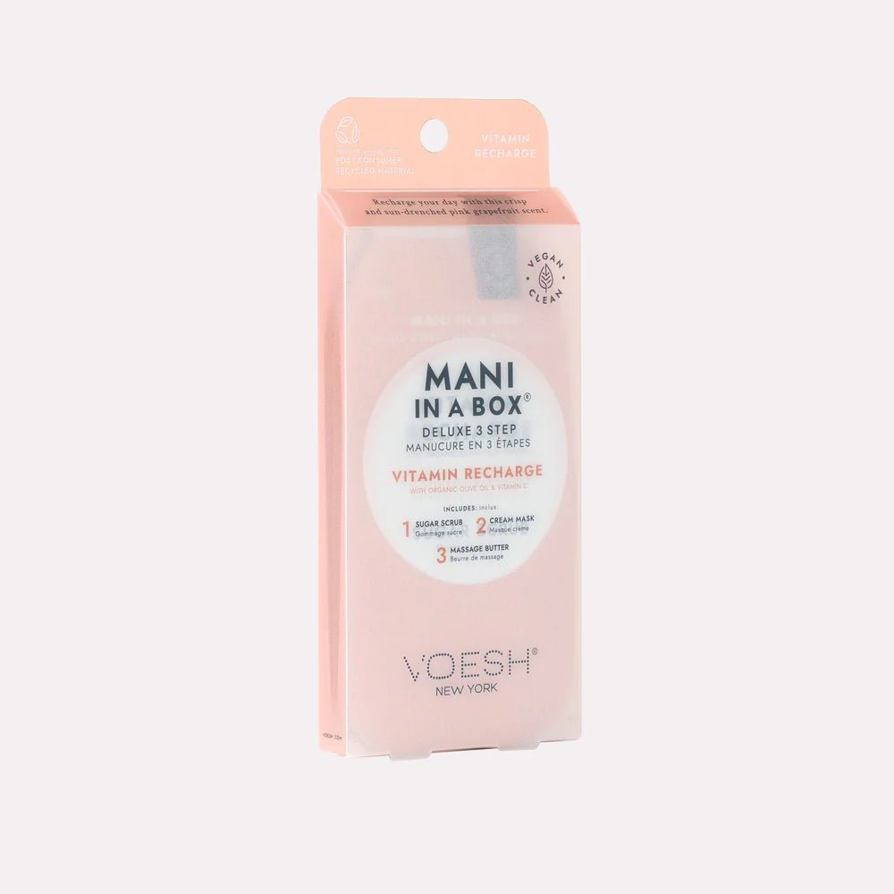Voesh Mani In a Box Waterless 3 Step - Case of 50 Pedi A Box - Vitamin Recharge - DTK Nail Supply