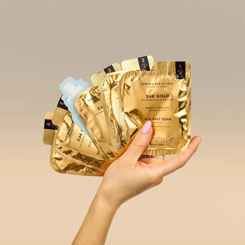 Voesh Pedi In A Box 6 Step - Imperial Gold - DTK Nail Supply