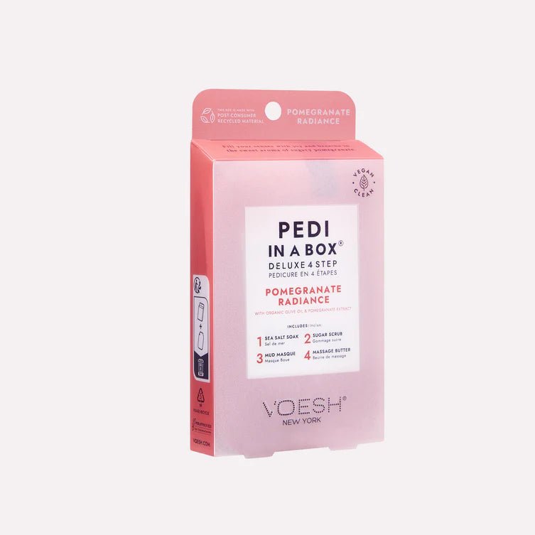 VOESH Pedicure in Box 4 Step Kit - Pomegranate Radiance - DTK Nail Supply