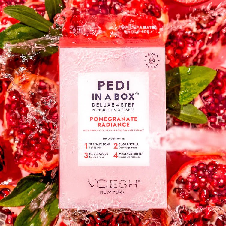 VOESH Pedicure in Box 4 Step Kit - Pomegranate Radiance - DTK Nail Supply