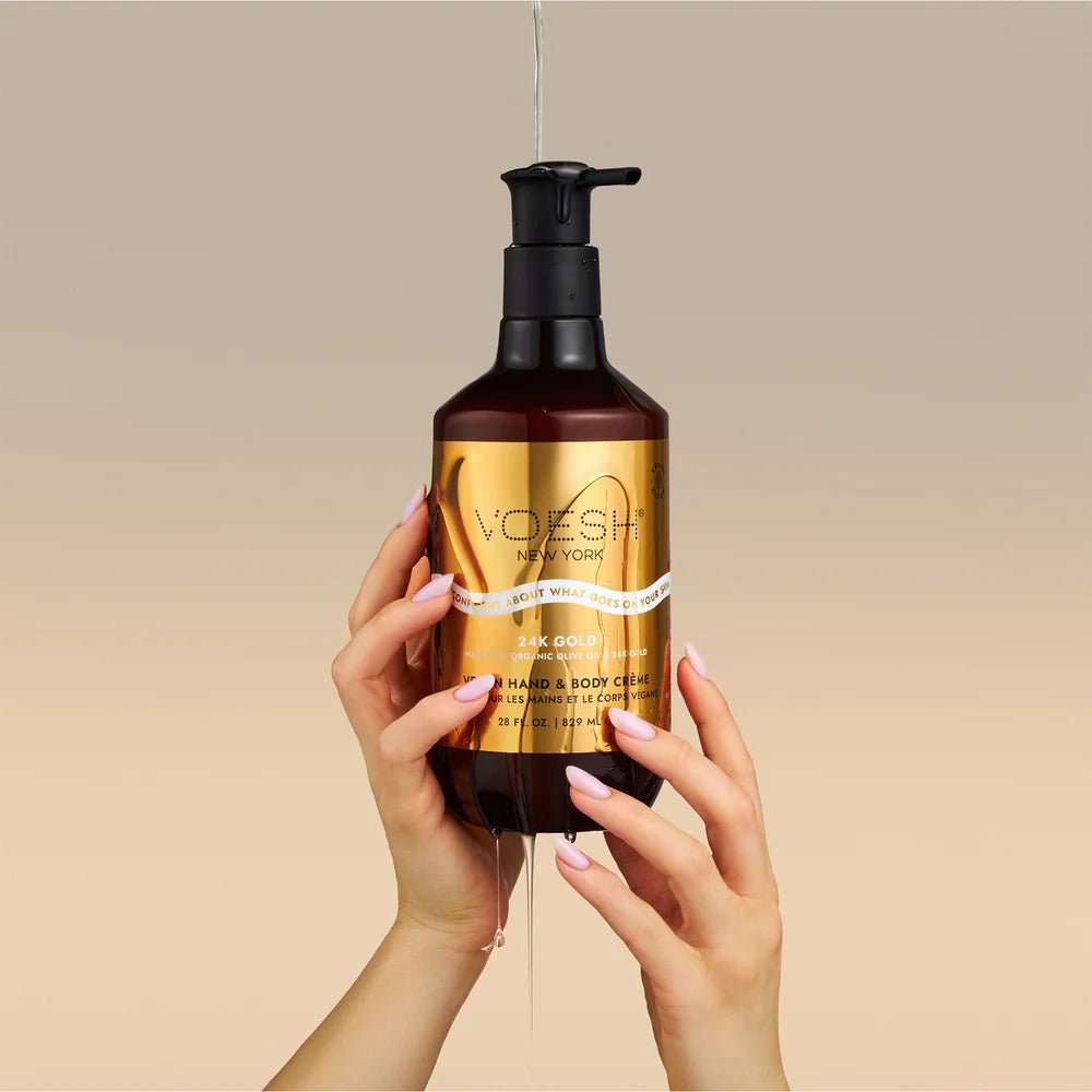 Voesh Vegan Hand & Cuticle Body Creme - Imperial Gold - 28 oz - DTK Nail Supply