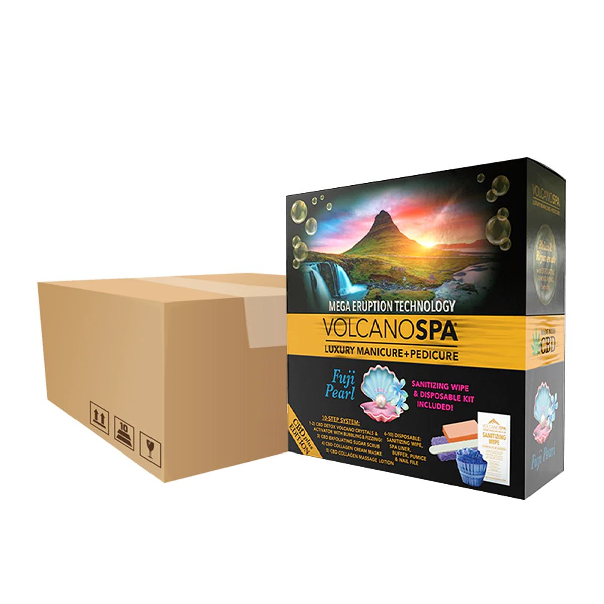 Volcano Spa Case OF 36 A Box Pedicure Spa Kit (10 step) - Fuji Pearl - DTK Nail Supply
