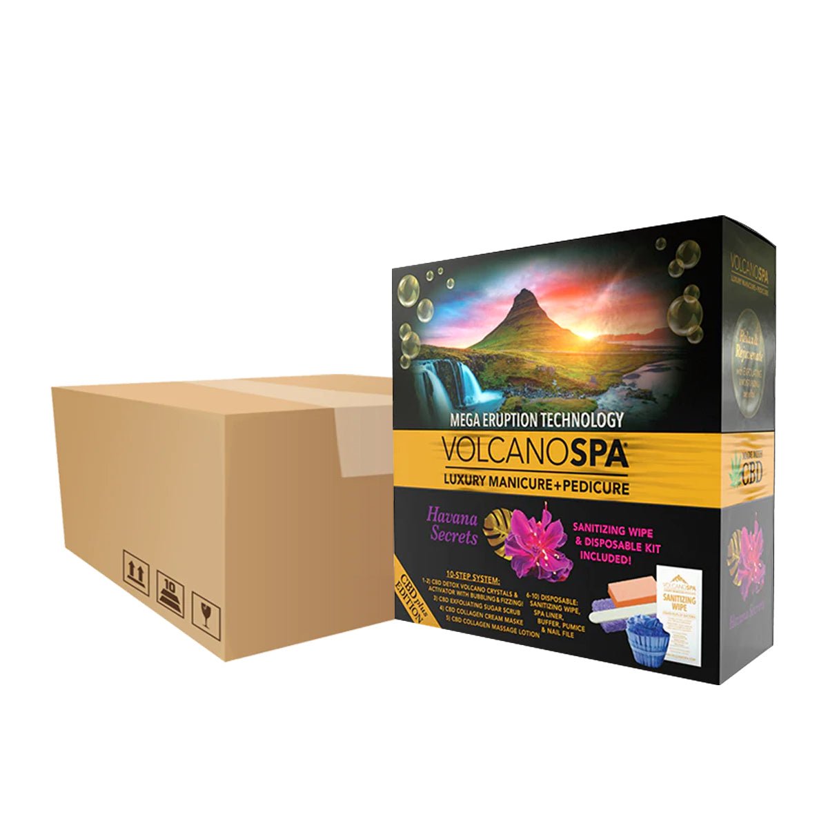 Volcano Spa Case OF 36 A Box Pedicure Spa Kit (10 step) - Havana Secrets - DTK Nail Supply