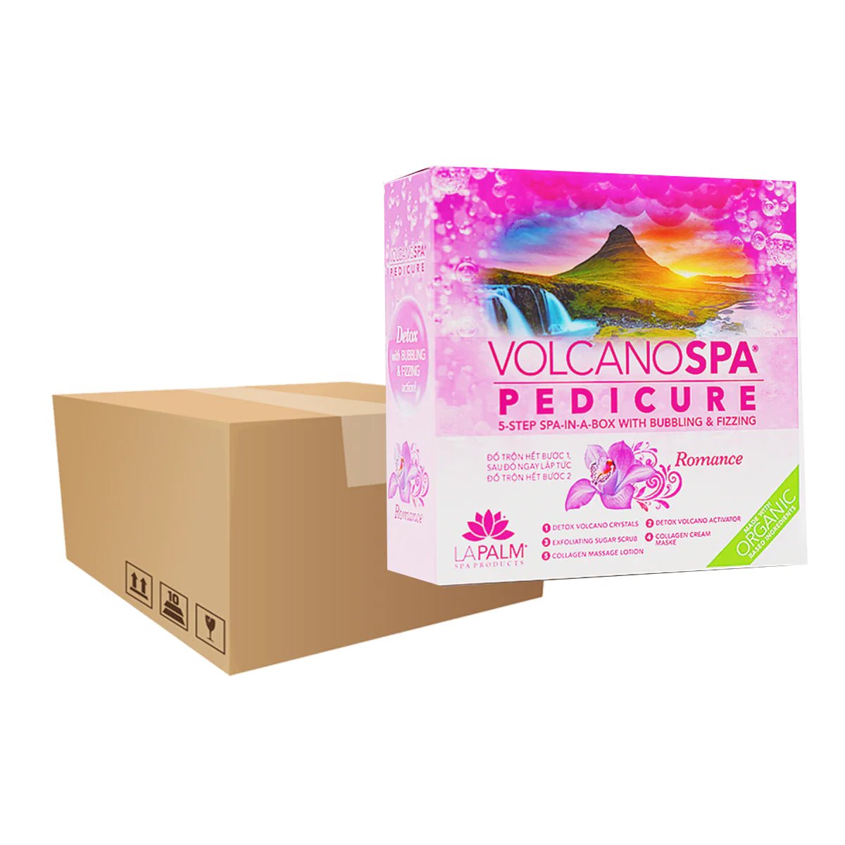 Volcano Spa - Case of 36 Pedi a Box (6 step) - Romance - DTK Nail Supply