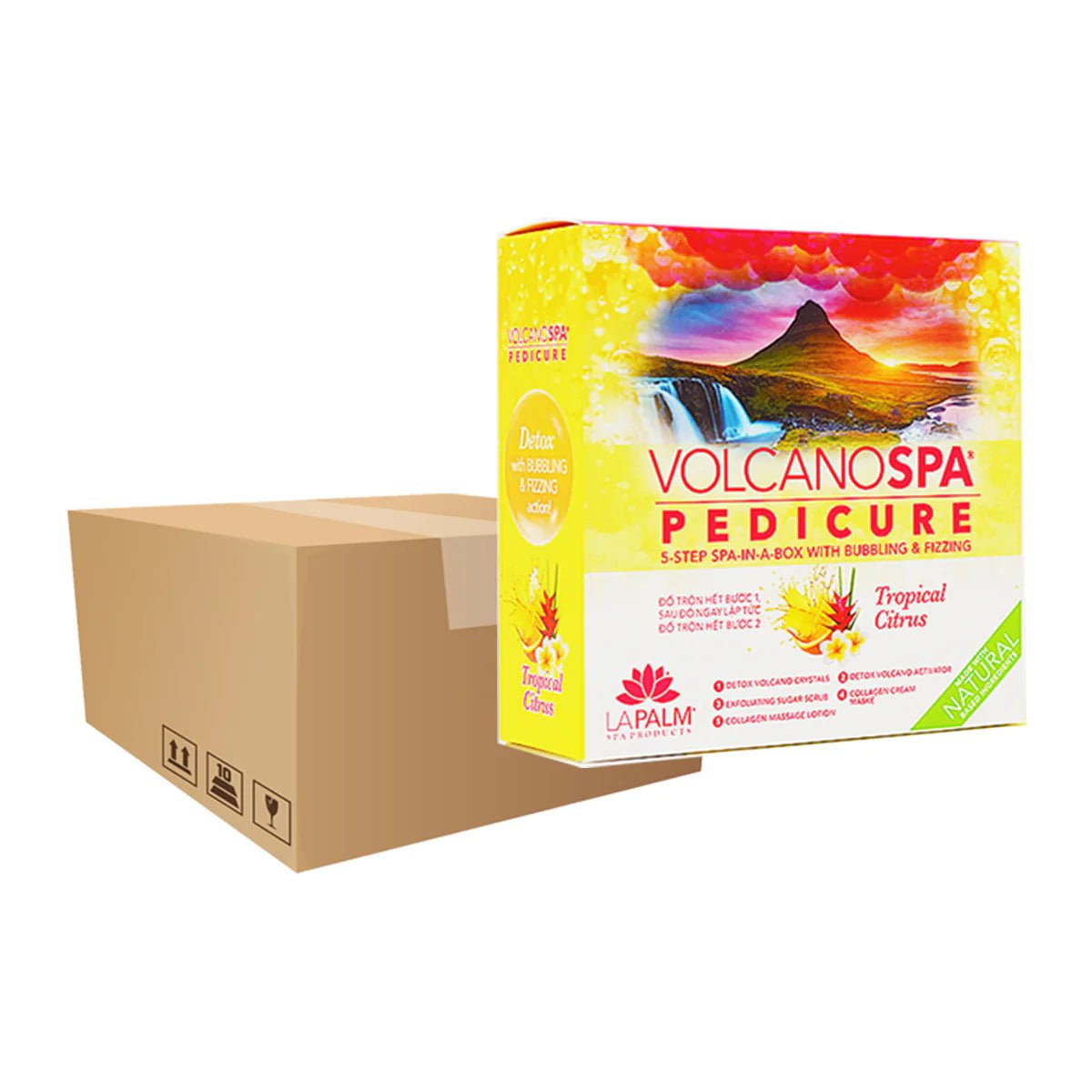 Volcano Spa - Case of 36 Pedi a Box (6 step) - Tropical Citrus - DTK Nail Supply