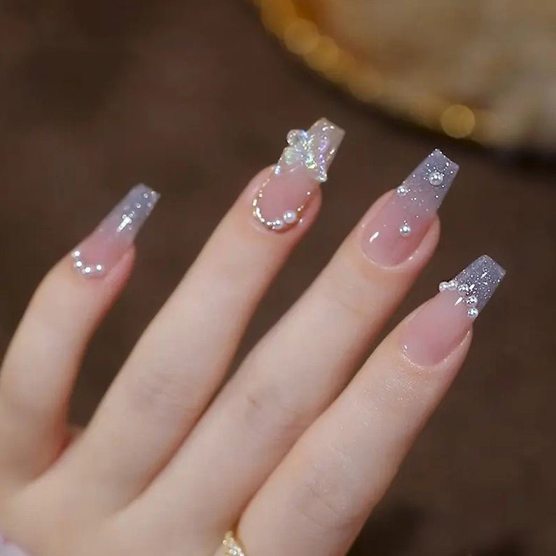 White Flat Back Mixed Half Round Resin Pearl Beads - DTK Nail Supply