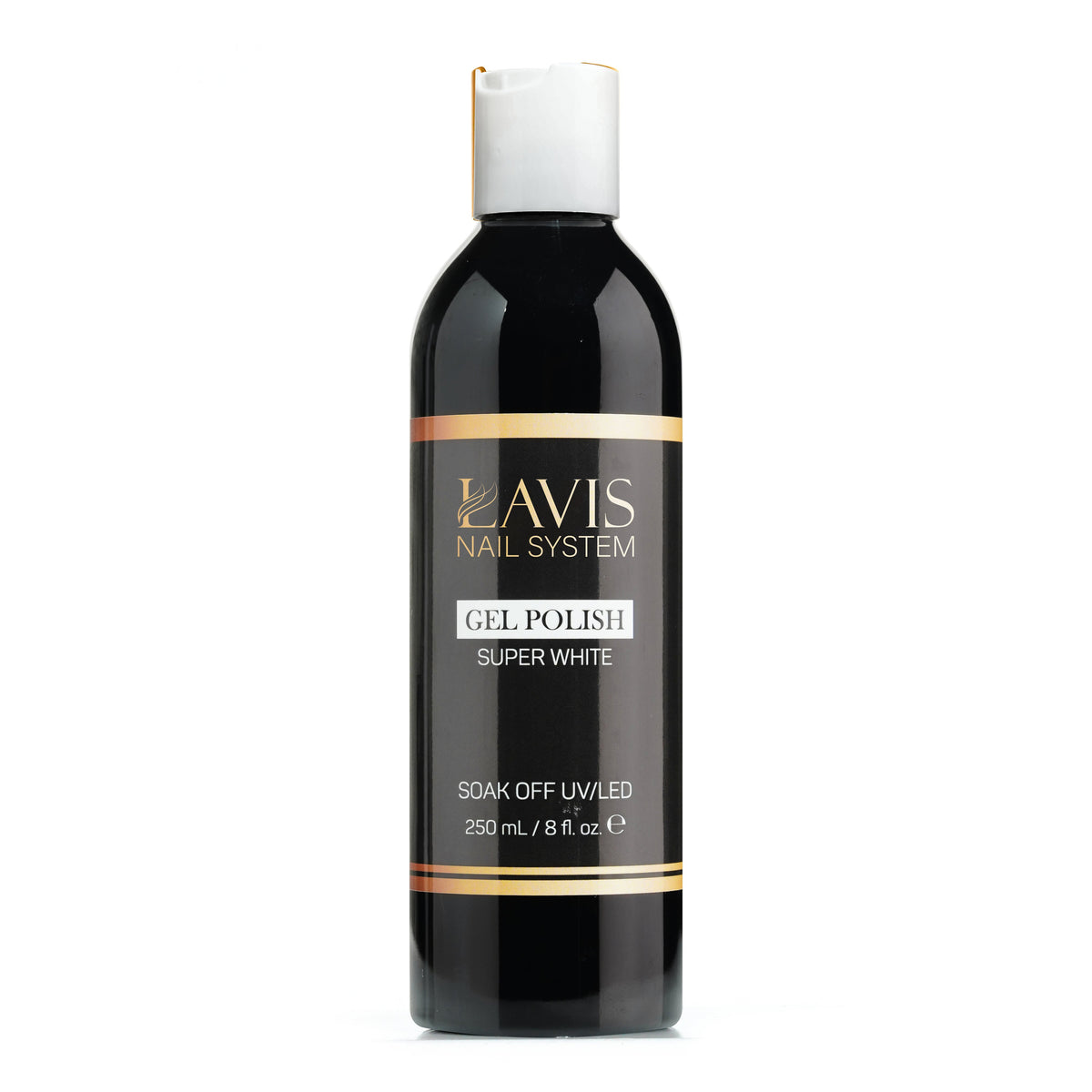 LAVIS Gel Polish Super White & Super Black - 1 Pair, Set of 11 Bottles or Refill 8oz + FREE 3 Bottles