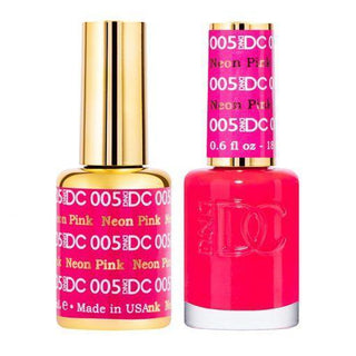  DND DC Gel Nail Polish Duo - 005 Pink Colors - Neon Pink by DND DC sold by DTK Nail Supply
