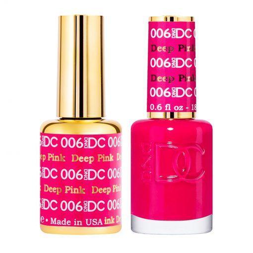  DND DC Gel Nail Polish Duo - 006 Deep Pink by DND DC sold by DTK Nail Supply