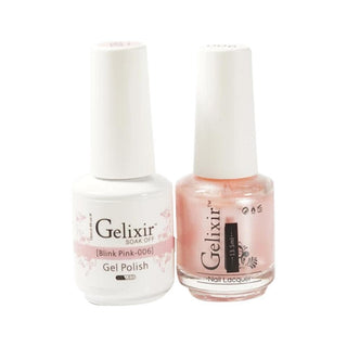  Gelixir Gel Nail Polish Duo - 006 Pink, Glitter Colors - Blink Pink by Gelixir sold by DTK Nail Supply