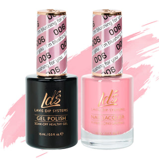  LDS Gel Nail Polish Duo - 006 Pink Colors - I'm Blushing For You by LDS sold by DTK Nail Supply