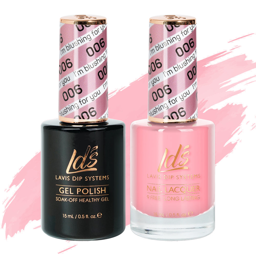  LDS Gel Nail Polish Duo - 006 I'm Blushing For You by LDS sold by DTK Nail Supply