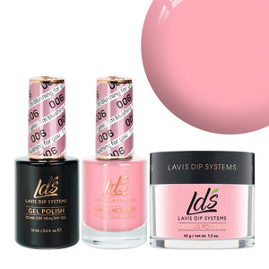  LDS 3 in 1 - 006 I'm Blushing For You - Dip, Gel & Lacquer Matching by LDS sold by DTK Nail Supply