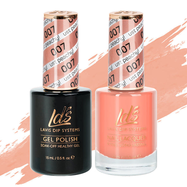 LDS Gel Nail Polish Duo - 007 Pink Colors - Just Peachy by LDS sold by DTK Nail Supply