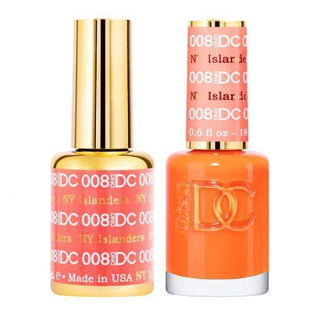  DND DC Gel Nail Polish Duo - 008 Orange Colors - NY Islanders by DND DC sold by DTK Nail Supply