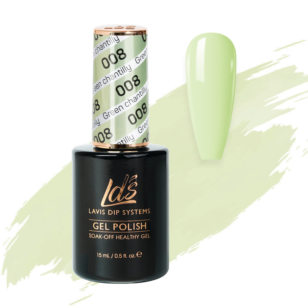  LDS Hema Free Gel Polish 008 - Green Chantilly by LDS HEMA FREE GEL POLISH sold by DTK Nail Supply