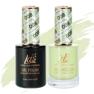  LDS Gel Nail Polish Duo - 008 Green Colors - Green Chantilly by LDS sold by DTK Nail Supply
