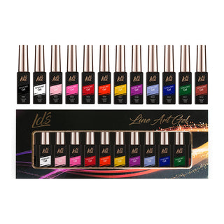  LDS Gel Polish Nail Art Liner Set (12 colors): 01-12 (ver 2) by LDS sold by DTK Nail Supply