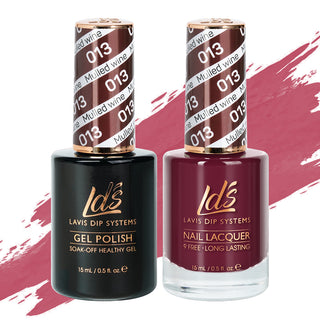  LDS Gel Nail Polish Duo - 013 Red Colors - Mulled Wine by LDS sold by DTK Nail Supply