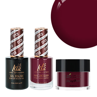  LDS 3 in 1 - 013 Mulled Wine - Dip, Gel & Lacquer Matching by LDS sold by DTK Nail Supply