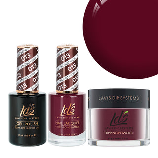  LDS 3 in 1 - 013 Mulled Wine - Dip, Gel & Lacquer Matching by LDS sold by DTK Nail Supply