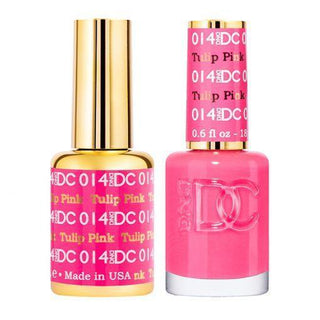  DND DC Gel Nail Polish Duo - 014 Pink Colors - Tulip Pink by DND DC sold by DTK Nail Supply