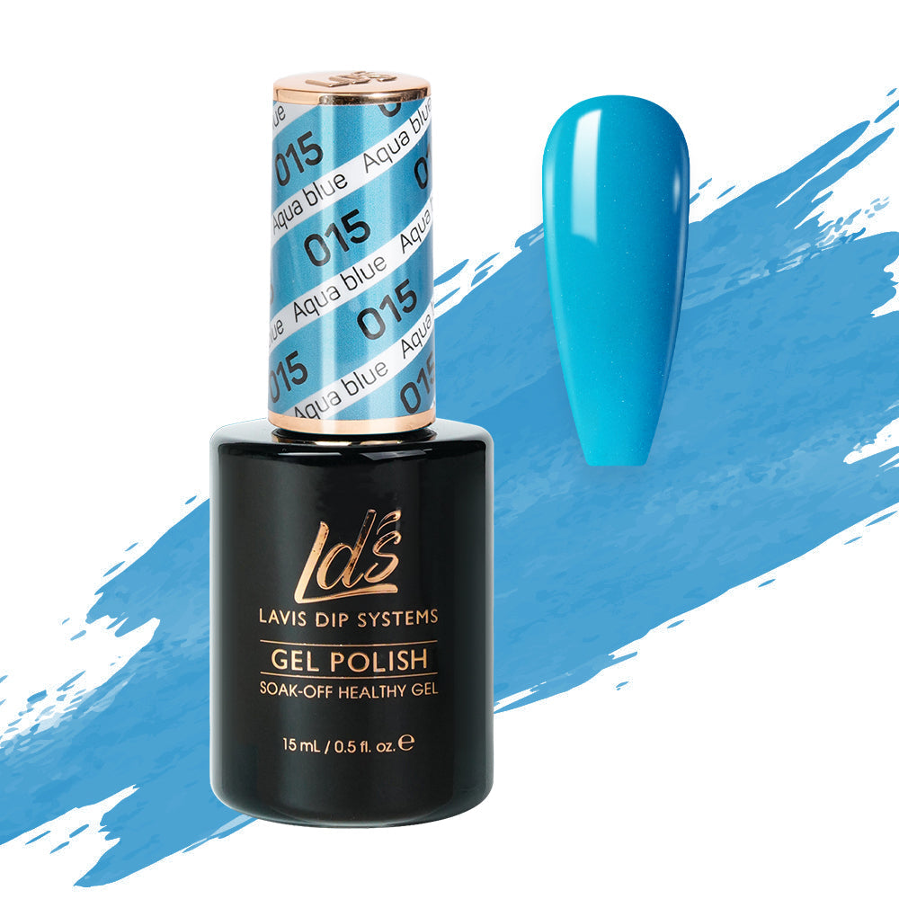  LDS Hema Free Gel Polish 015 - Aqua Blue by LDS HEMA FREE GEL POLISH sold by DTK Nail Supply