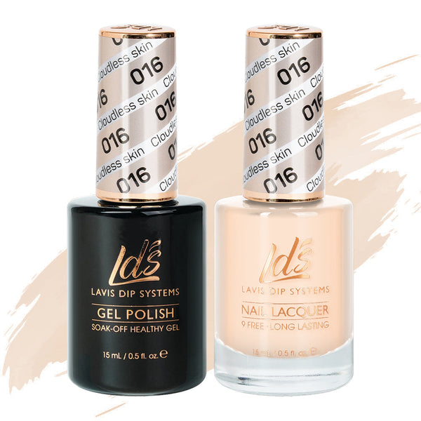 LDS Gel Nail Polish Duo - 016 Begie Colors - Cloudless Skin by LDS sold by DTK Nail Supply