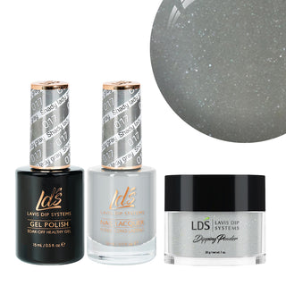  LDS 3 in 1 - 017 Shady Lady Gray - Dip, Gel & Lacquer Matching by LDS sold by DTK Nail Supply