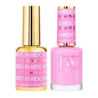  DND DC Gel Nail Polish Duo - 018 Pink Colors - Violet Pink by DND DC sold by DTK Nail Supply