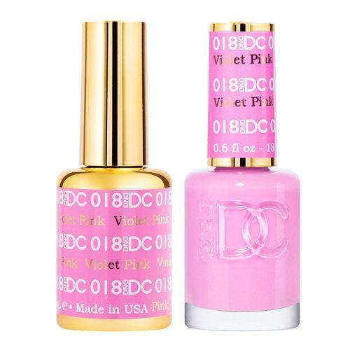  DND DC Gel Nail Polish Duo - 018 Violet Pink by DND DC sold by DTK Nail Supply