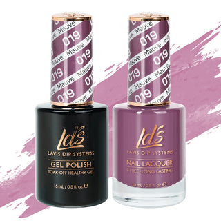  LDS Gel Nail Polish Duo - 019 Purple Colors - Mauve by LDS sold by DTK Nail Supply