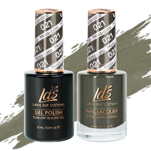 LDS Gel Nail Polish Duo - 021 Green Colors - Moss-Cato by LDS sold by DTK Nail Supply
